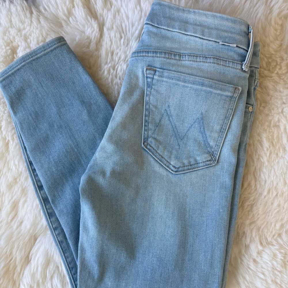 MOTHER Light Blue Straight Leg Women's Jeans